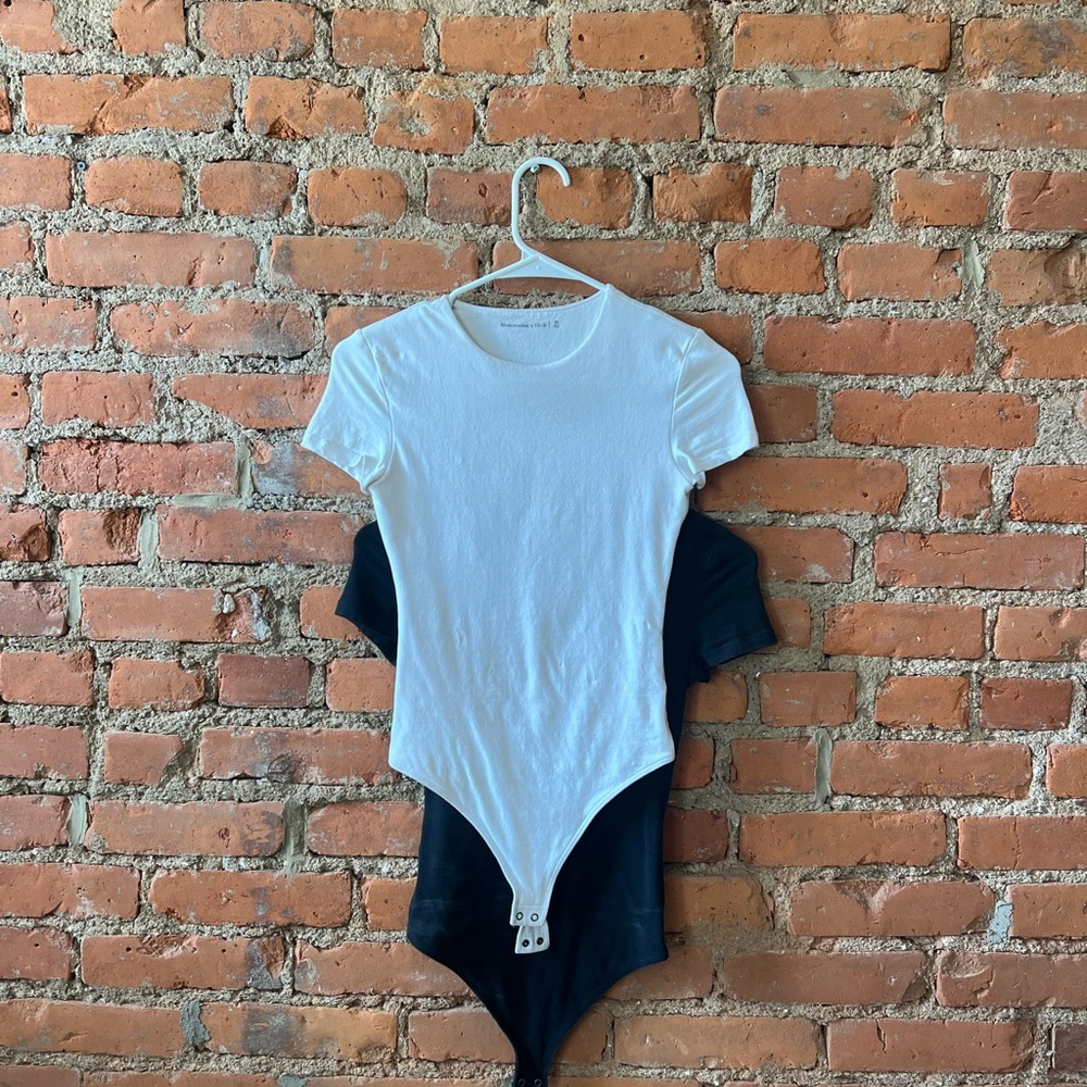Abercrombie & Fitch White and Black Bodysuit Duo